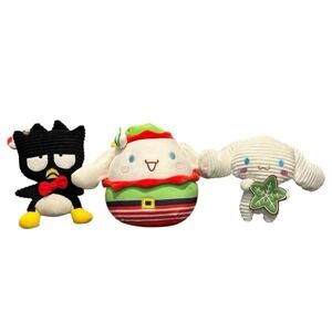 Sanrio Hello Kitty Badtz Maru Cinnamoroll Elf Christmas Holiday Cookie Plush Lot